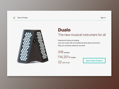 Daily UI Challenge 032 — Crowdfunding Campaign