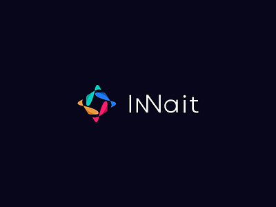 innaIt logo branding i initial i logo letter i logo modern project technology vector