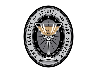 The Academy of Spirits and Fine Service Logo identity logo