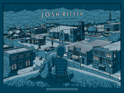 Josh Ritter Bloomington, IN Poster bloomington indiana josh ritter poster screen print