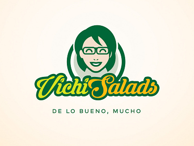 VichiSalads branding food green healthy logo organic salad vegan