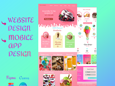 ICECREAM web design