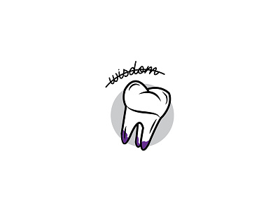 Wisdom Tooth art design icon illustration line logo