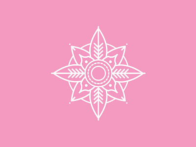 Mandala art design icon illustration line logo