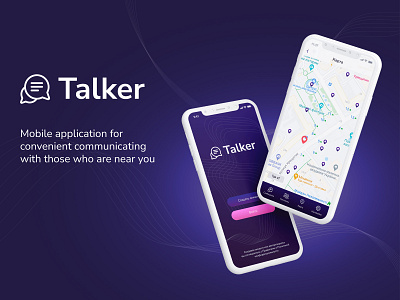 Talker app application chat chatting design mobile talker ui
