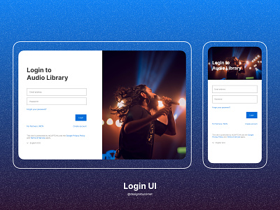 Login UI · Desktop & Mobile app cryptic comet inspiration login login screen responsive design ui ux beginner ux design visual design