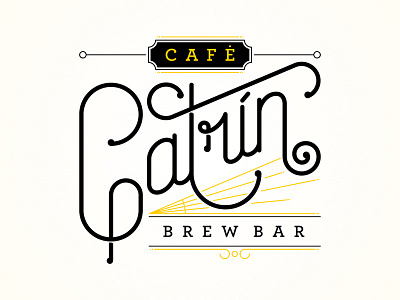 Cafe Catrin Brew Bar branding brew café coffee identidad logo logotipo logotype