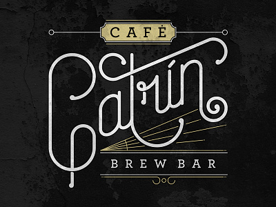 Cafe Catrín Brew Bar branding brew café coffee identidad logo logotipo logotype