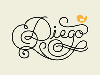 Diego bird child diego letras lettering