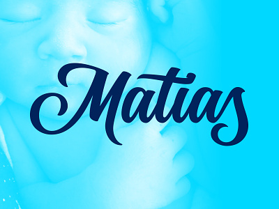 Matias baby children lettering type