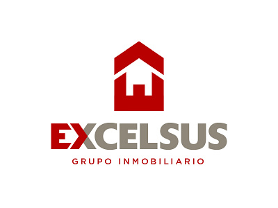 Excelsus Grupo Inmobiliario brand branding casa home house logo logotipo logotype properties real estates