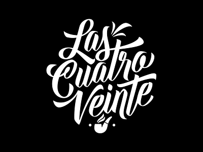 Las Cuatro Veinte barber shop brand branding clothing lettering logo logotipo logotype smoke shop