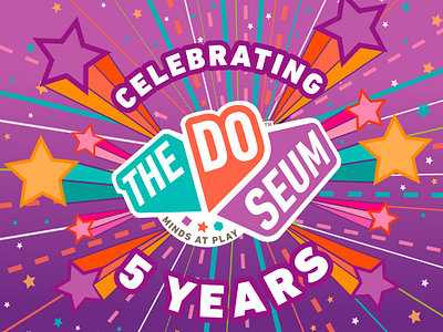 The DoSeum: Celebrating 5 years!!! 5 years branding childrens museum commemorative design identity illustration kids logo museum san antonio texas