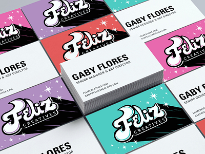 Feliz Creatives - Business Cards branding business cards lettering logo marketing texas