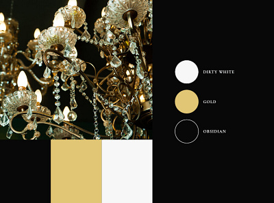 Colour Palette for Chandeliers branding design graphic design