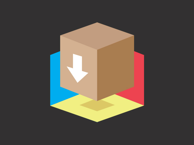 Logo Concept illustration concept brand. logo box