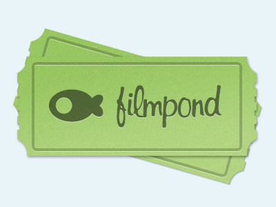 Filmpond Movie Ticket concept logo