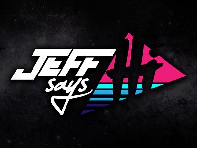 Jeff Says Hi 80s brand illustration logo retro typography