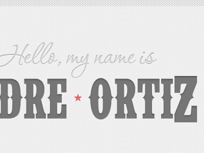 Yet another, helloandre.com portfolio typeography web