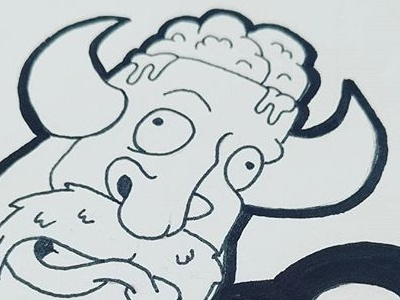 Viking Brains character design illustration
