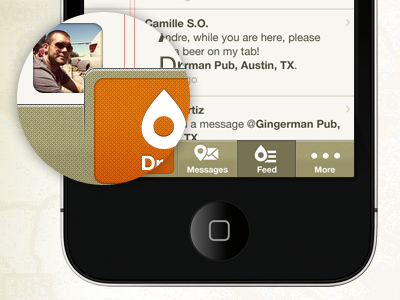 Dropshot icon iphone tab bar tabs texture