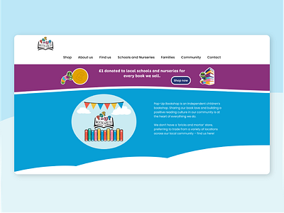 Pop-Up Bookshop Website branding graphic design illustration ui vector web design