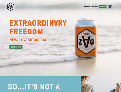Zag Drinks Website photoshop ui ux web design