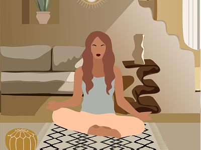 Namaste clipart design graphic design ill illustration vector yoga yoga illustration