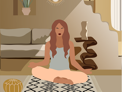 Namaste clipart design graphic design ill illustration vector yoga yoga illustration