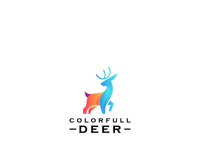 Colorful Deer brand branding buisness clean deer design graphic graphic design graphic designer illustration logo logo design minimal minimalist wildcamping