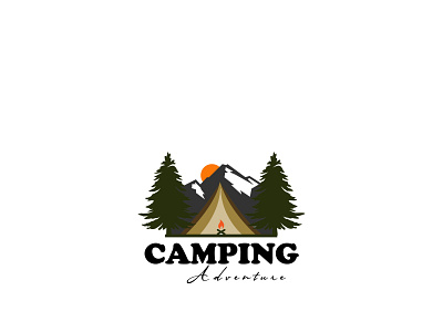 Adventure Camping logo advenyure brand branding buisness camping clean design graphic graphic design illustration logo logo design