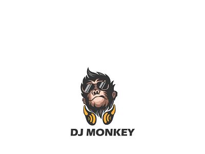 Logo design | Dj monkey brand branding buisness clean design dj graphic graphic design illustration logo logo design ui