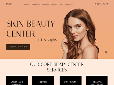 Landing page Beauty Center