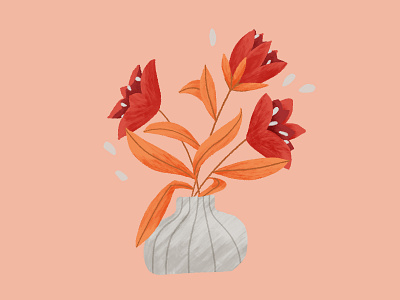 Flowers flowers illustration vase