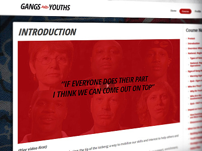 Gangs Intro course eecms elearning expressionengine gang responsive video website youth