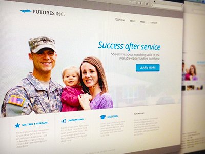 Success After Service design jobs military responsive veterans web design website