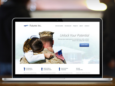 Futures design jobs military responsive veterans web design website
