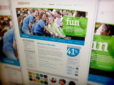 Meredith Fun big photos cms college edu expressionengine fun redesign university user interface web design website