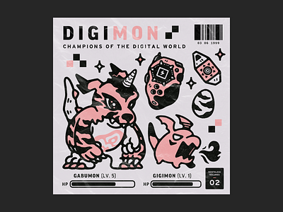 Nostalgia Series #2: Digimon 💿 barcode childhood creature digimon digivice egg illustration monster nostalgia plastic wrap poster