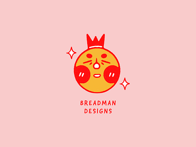 Breadman Designs Character anpanman brand identity bread cartoon character design crown emoji expression face graphic design illustration logo