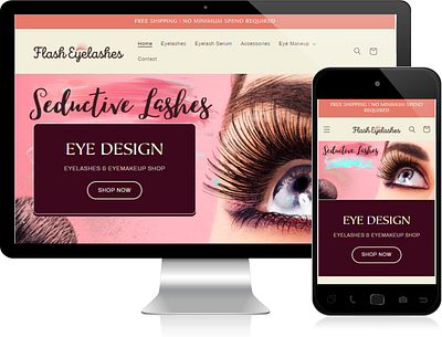 Eyelashes Niche-Shopify Dropshipping Store branding design dropshipping store ecommerce store graphic design logo shopify shopify store website design