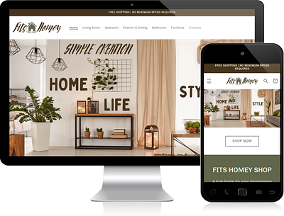 HomeStyle Niche-Shopify Dropshipping Store branding design dropshipping store ecommerce store logo shopify shopify store website design