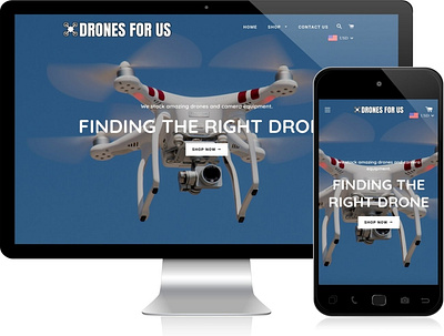Drones-Shopify Dropshipping Store branding design dropshipping store ecommerce store graphic design logo shopify shopify store website design