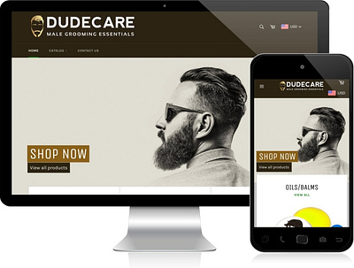 DudeCare-Shopify Dropshipping Store branding design dropshipping store ecommerce store graphic design logo shopify shopify store website design