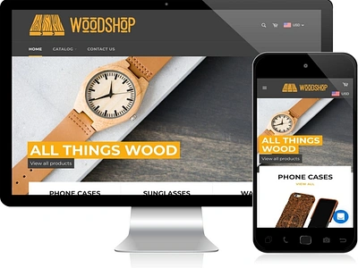 WoodShop-Shopify Dropshipping Store branding design dropshipping store ecommerce store graphic design logo shopify shopify store website design