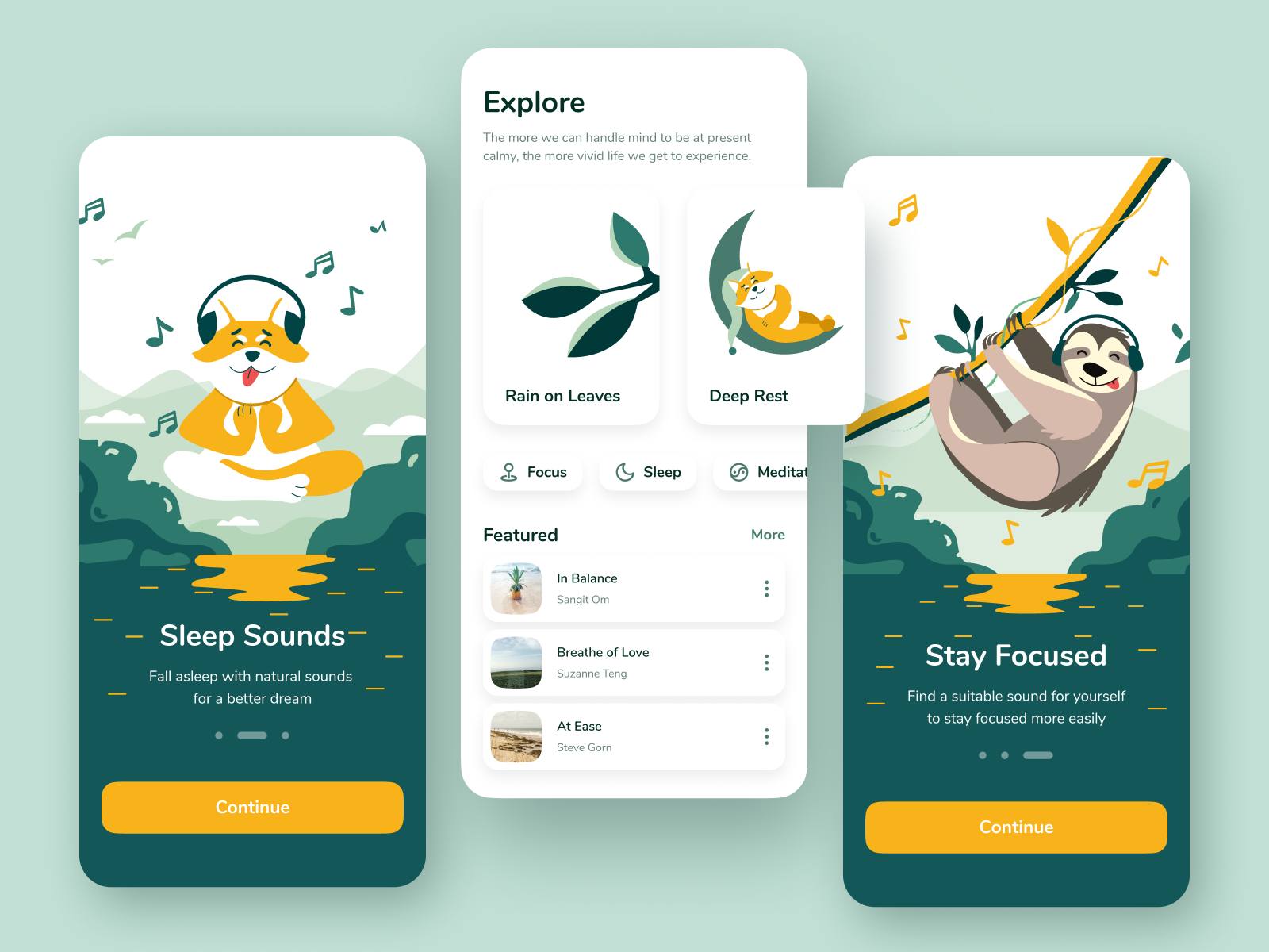 Ambient Sounds App by Shakuro on Dribbble