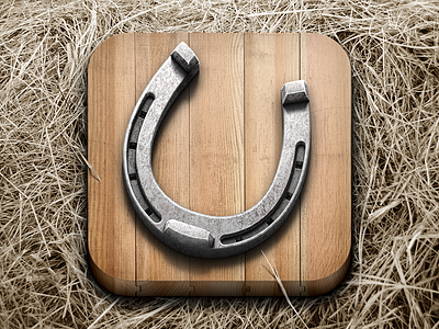 Horseshoe icon apple countryside haystack horseshoe icon illustration ios ipad shakuro