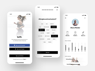 Fitness App Design activity activity tracking app clean design fitness fitness app gym health interface ios profile running shakuro sport training ui ux workout