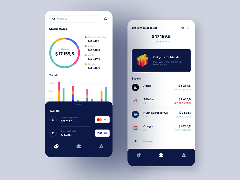 Stock Trading App by Shakuro on Dribbble