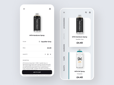 Spray Can Store app app design application concept design graffiti interface ios minimalism mobile mobile app mobile interface modernart paint shop shakuro spray can streetart ui user interface ux